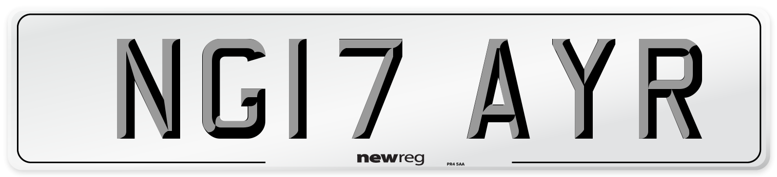 NG17 AYR Number Plate from New Reg